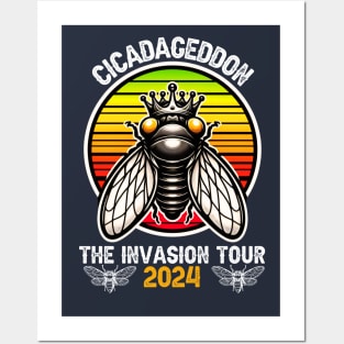 Cicadageddon Invasion Tour 2024 Funny Cicada Event Posters and Art